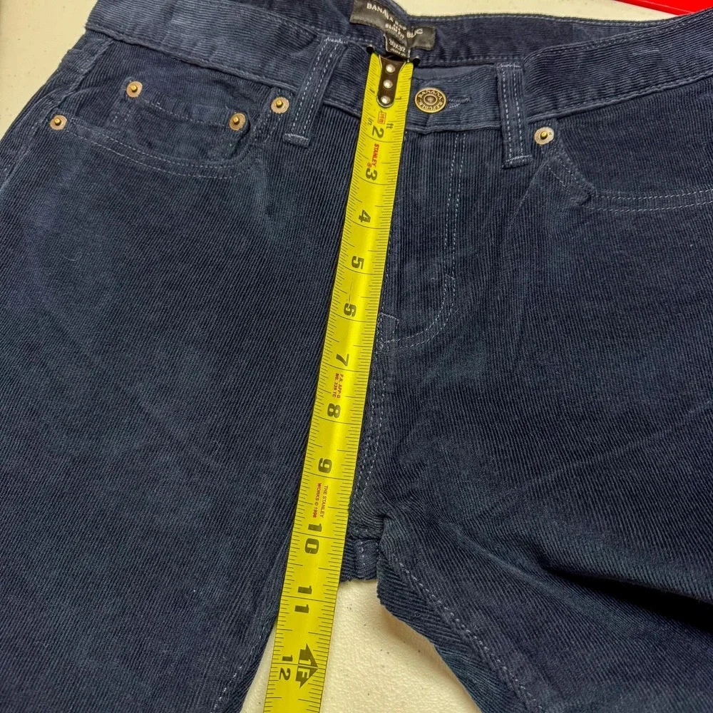 Banana Republic Corduroy Pants Mens 30x32 Blue Washwell Slim Stretch Casual NEW‎